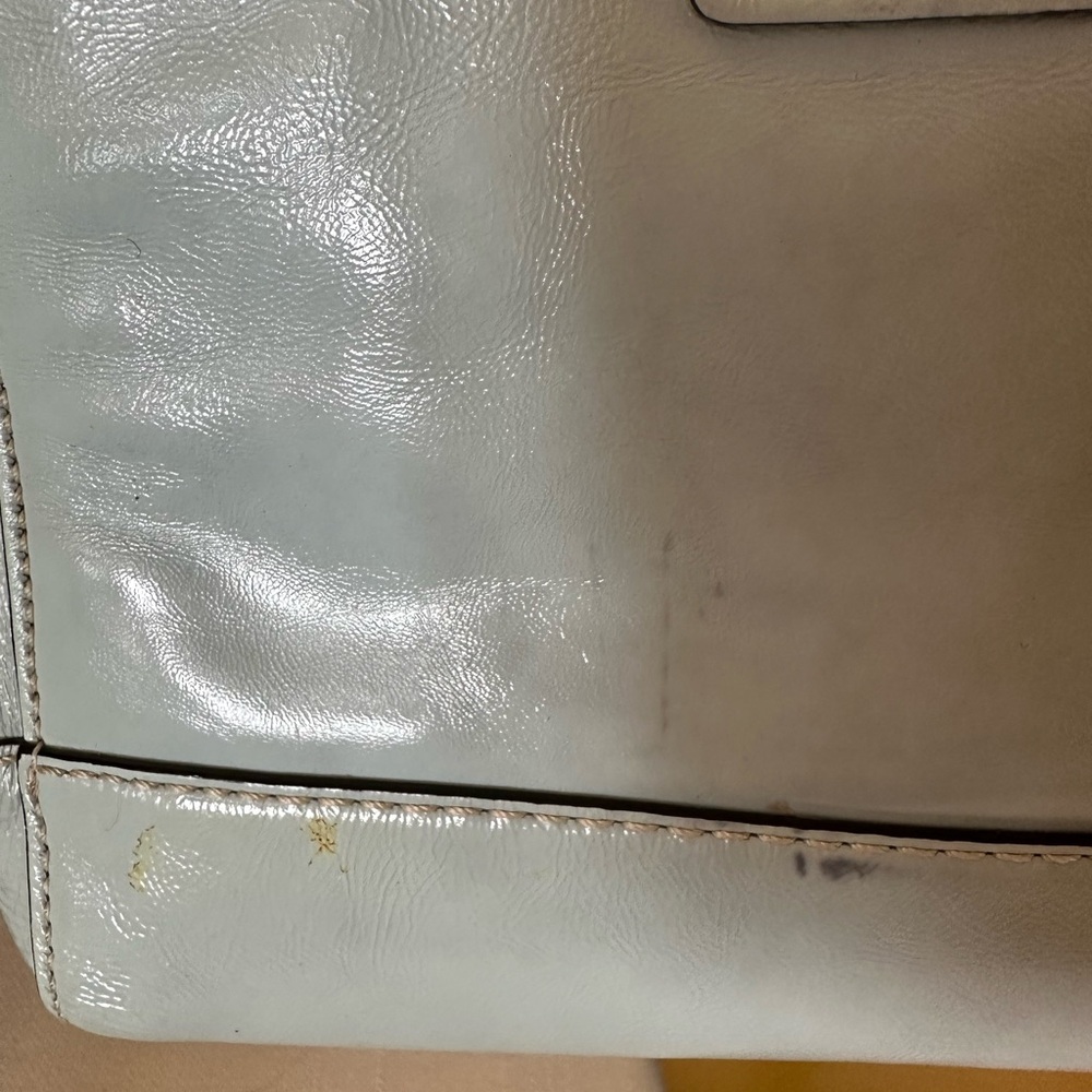 Coach Sky Blue Patent Leather Front Pocket Tote - Picture 13 of 14